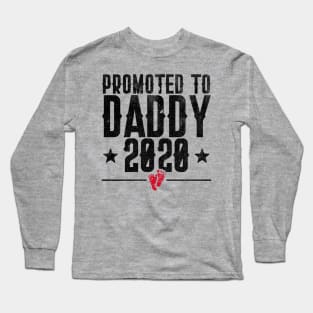 Mens Promoted to Daddy Est. 2020 - Dad to be Baby Announcement Long Sleeve T-Shirt